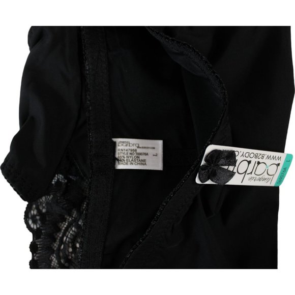 Barbra Lingerie Panties Large Boy Shorts Black Lace New with Tags High Waist P60 - Picture 10 of 11